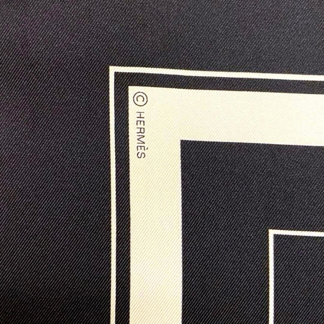 大人気 極美品 エルメス シルクスカーフ カレH80 フリンジ エクスリブリス