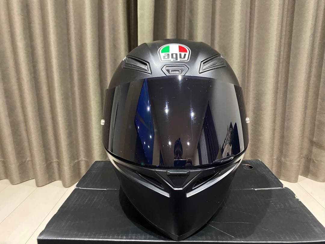 AGV フルフェイスヘルメット (ブラック/クリヤー/ブルーシールド)