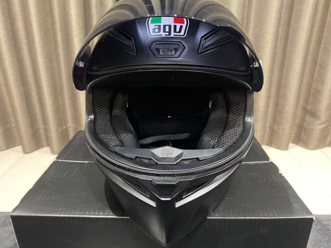 AGV フルフェイスヘルメット (ブラック/クリヤー/ブルーシールド)