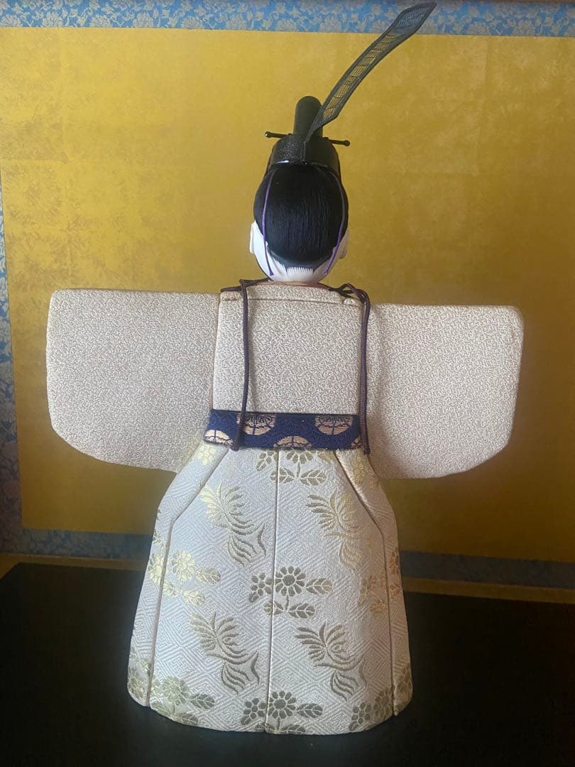 お雛様　木目込み　立ち雛　ガラスケース付き