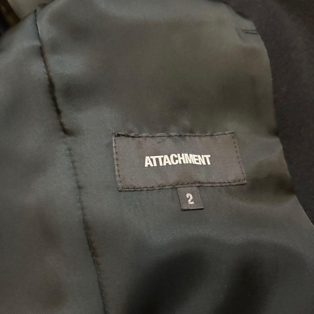 ★ATTACHMENT★カシミア混メルトンチェスターコート★サイズ2