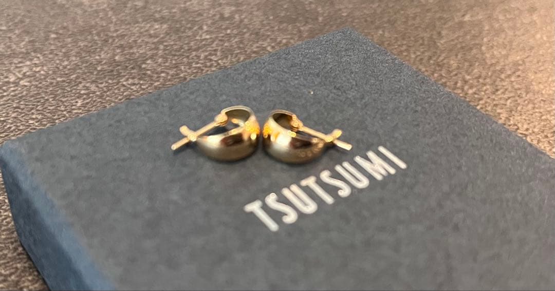 【現行品】 ジュエリー ツツミ TSUTSUMI 18K 18金 フープピアス