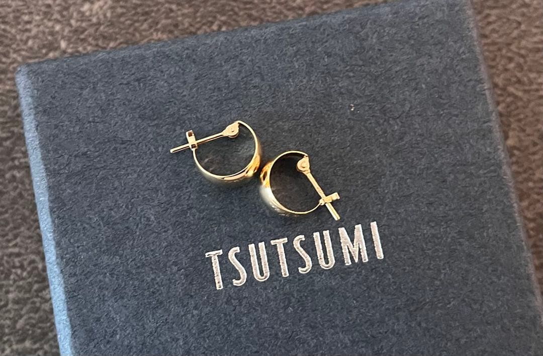 【現行品】 ジュエリー ツツミ TSUTSUMI 18K 18金 フープピアス