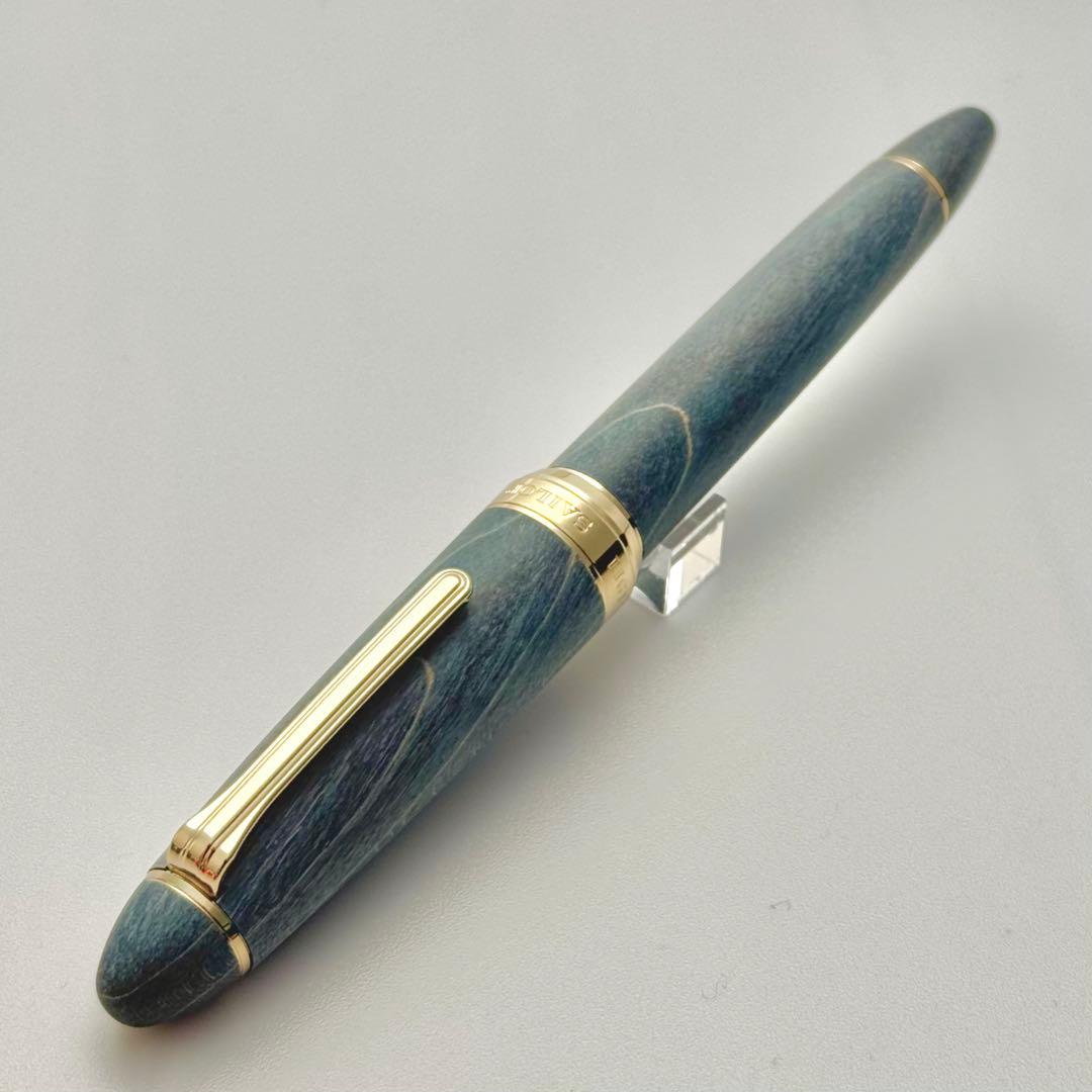 美品未使用 sailor セーラー万年筆 ハードメープル インディゴ 21金