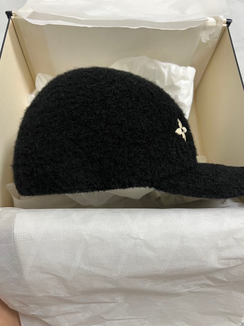 Louis Vuitton 黒 キャップ ウールグラム