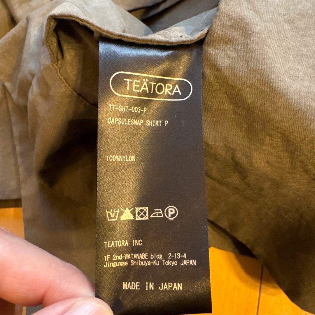 トップス teatora capsulesnap shirt german olive 3