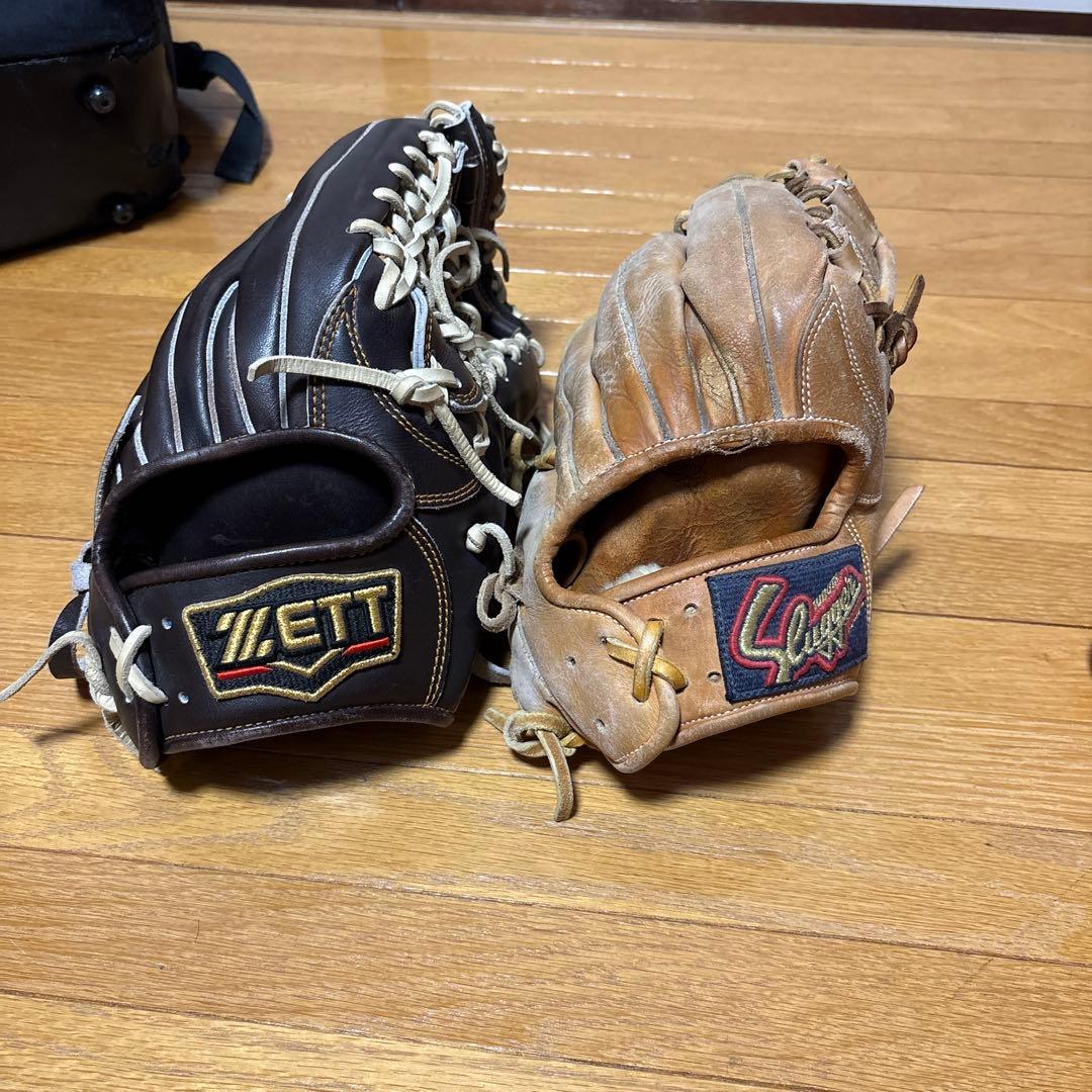 〔値下げ可能‼️〕スラッガー & ZETTプロステイタス 軟式グローブ 2点セット