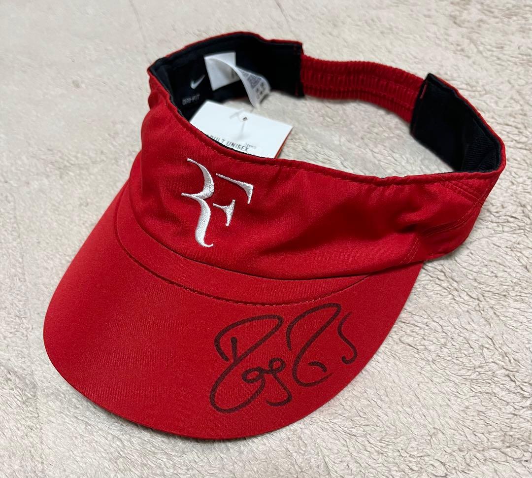 記念グッズ NIKE RF FOUNDATION AUTOGRAPH VISOR RED