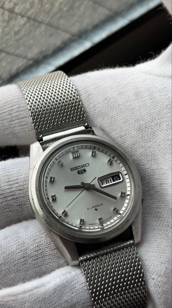 SEIKO 5 ⭐️自動巻き ⭐️ヴィンテージ ⭐️シルバーダイヤル ⭐️最安値