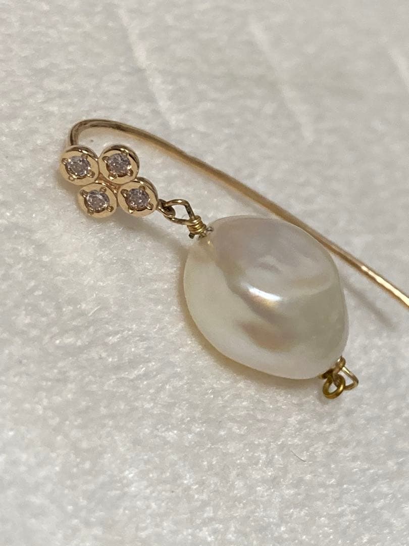 n*n様 アガット　k10 ピアス　真珠