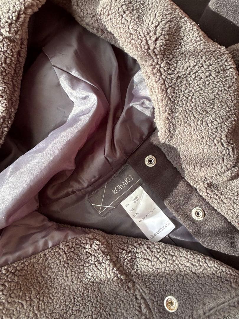 セール❤️【新品】kOhAKUコハク コート&ベスト〈2〉LL3L 可愛い♥︎黒系