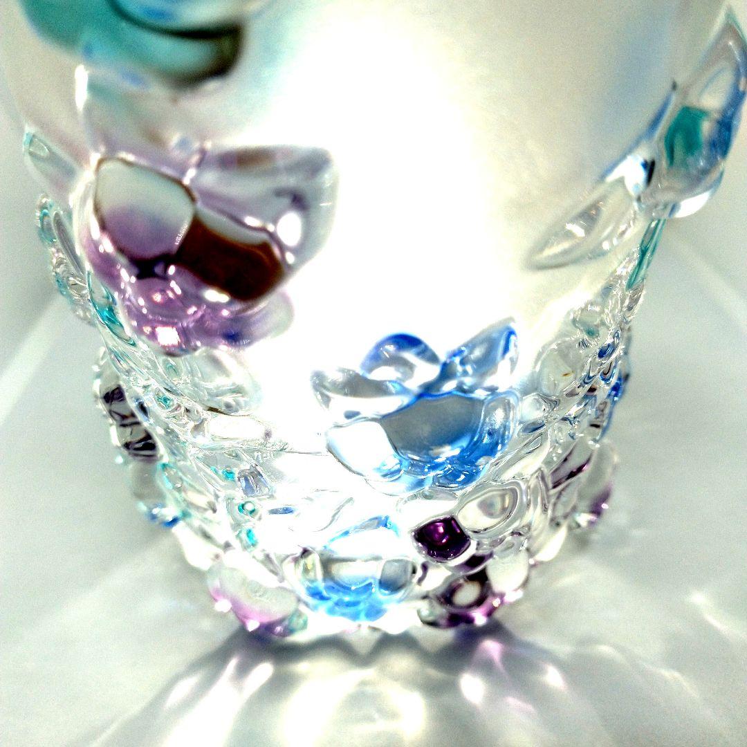 新品ParisVetoroエッチングカボションクリスタル花瓶花器江戸切子薩摩切子