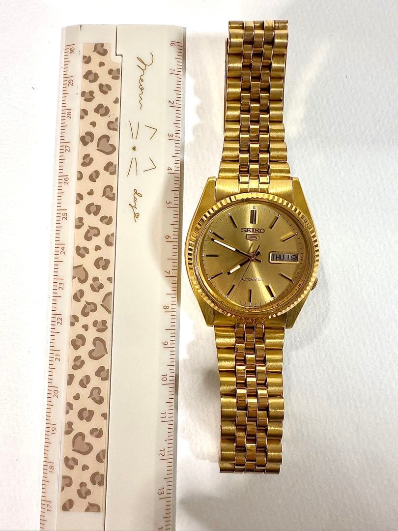 SEIKO 5自動巻き時計 ゴールド