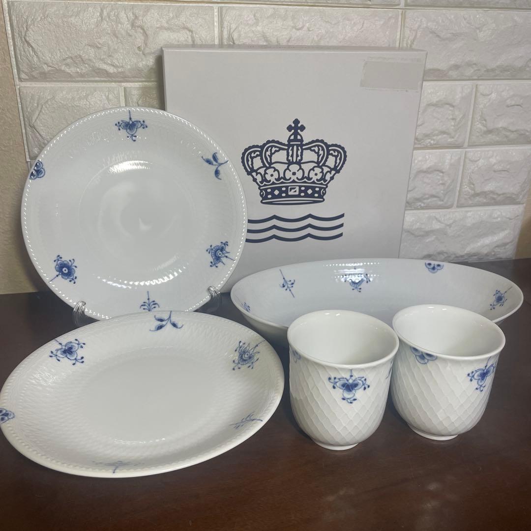 ロイヤルコペンハーゲン　ブルーパルメッテ　ブロッサム 5点セット　箱入り