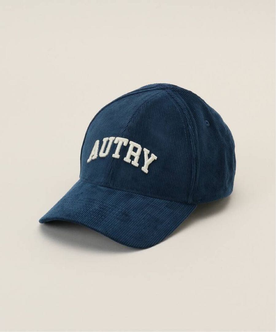 AUTRY コーデュロイ ベースボールキャップ ネイビー