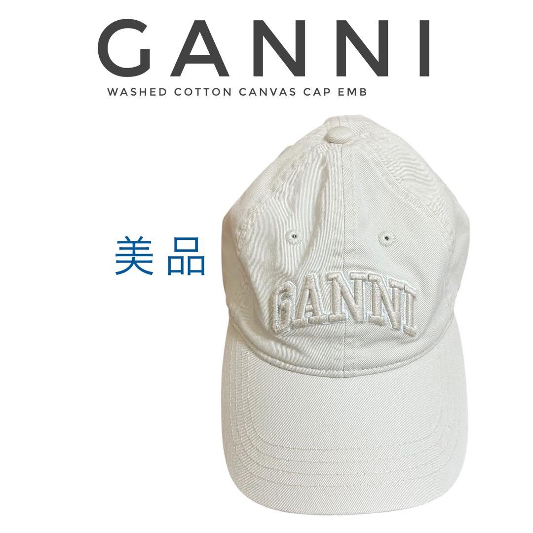GANNI コットンキャンバスキャップ