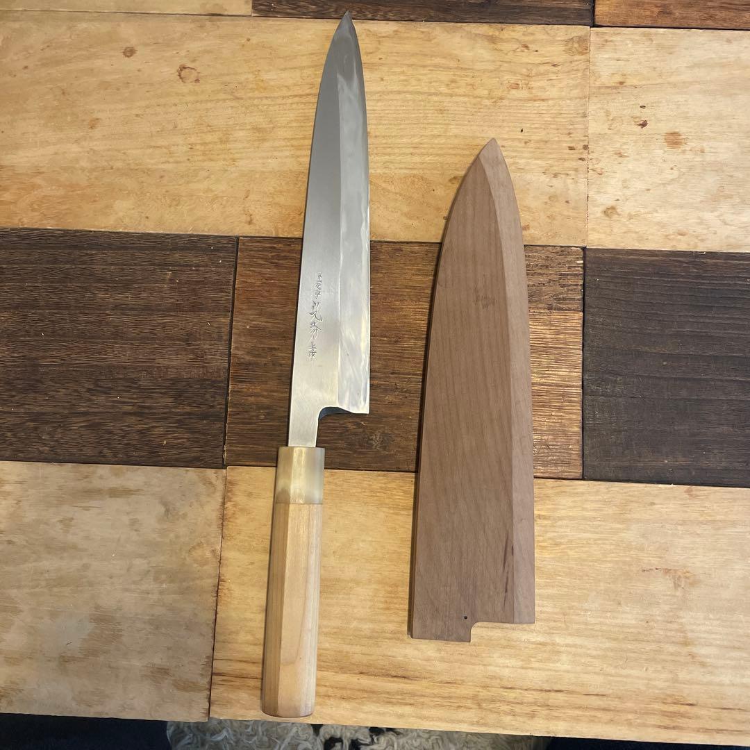 光秀 出刃包丁 木製ハンドル 27cm