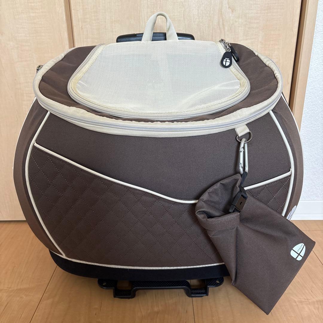 Daisuki リュック型キャリー LLトロリー付き (ブラウン）ペット　犬猫