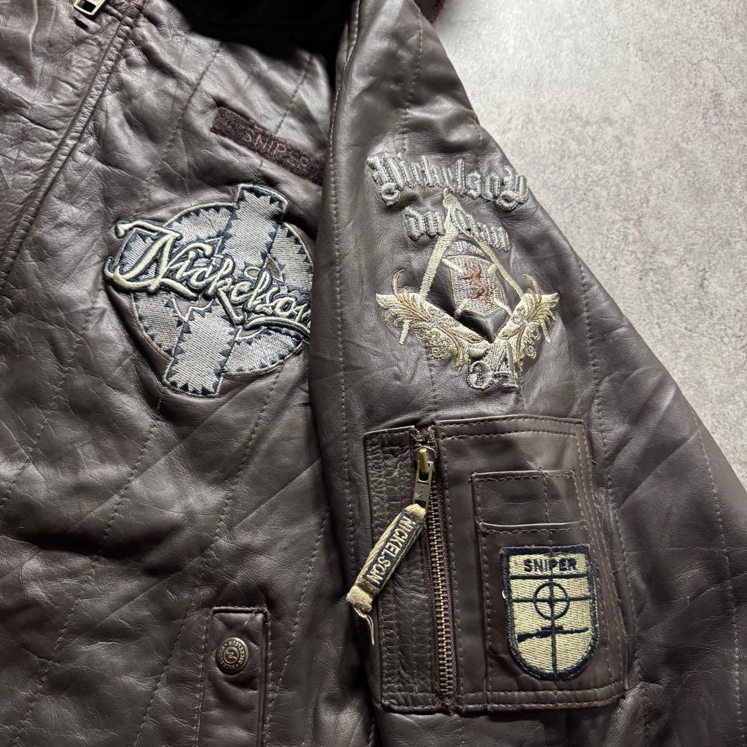 【90s vintage】フライトジャケット　n2b 3L レザー　短丈　Y2K