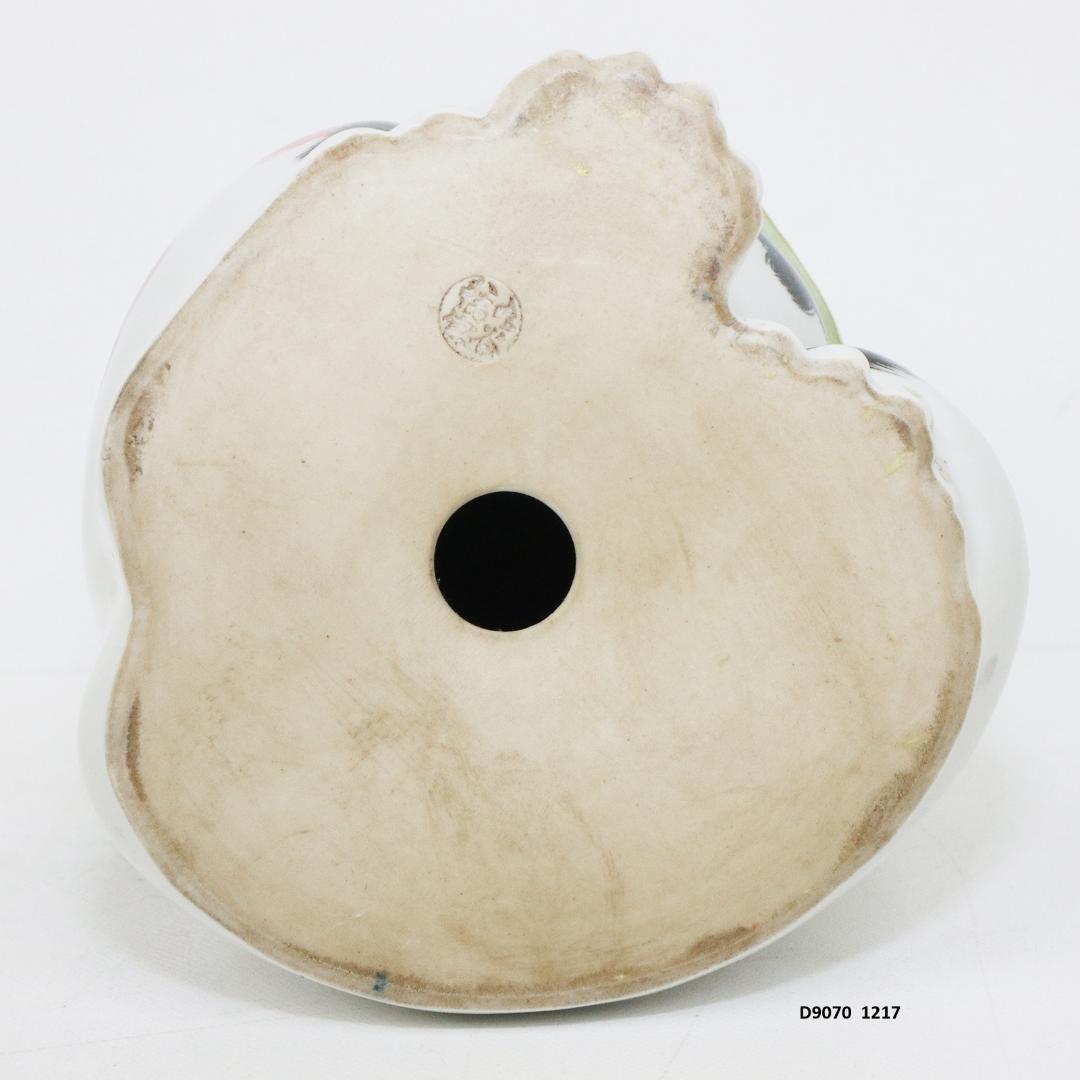 九谷焼 八幡窯 招き猫 黒ブチ 置物 招福 縁起物