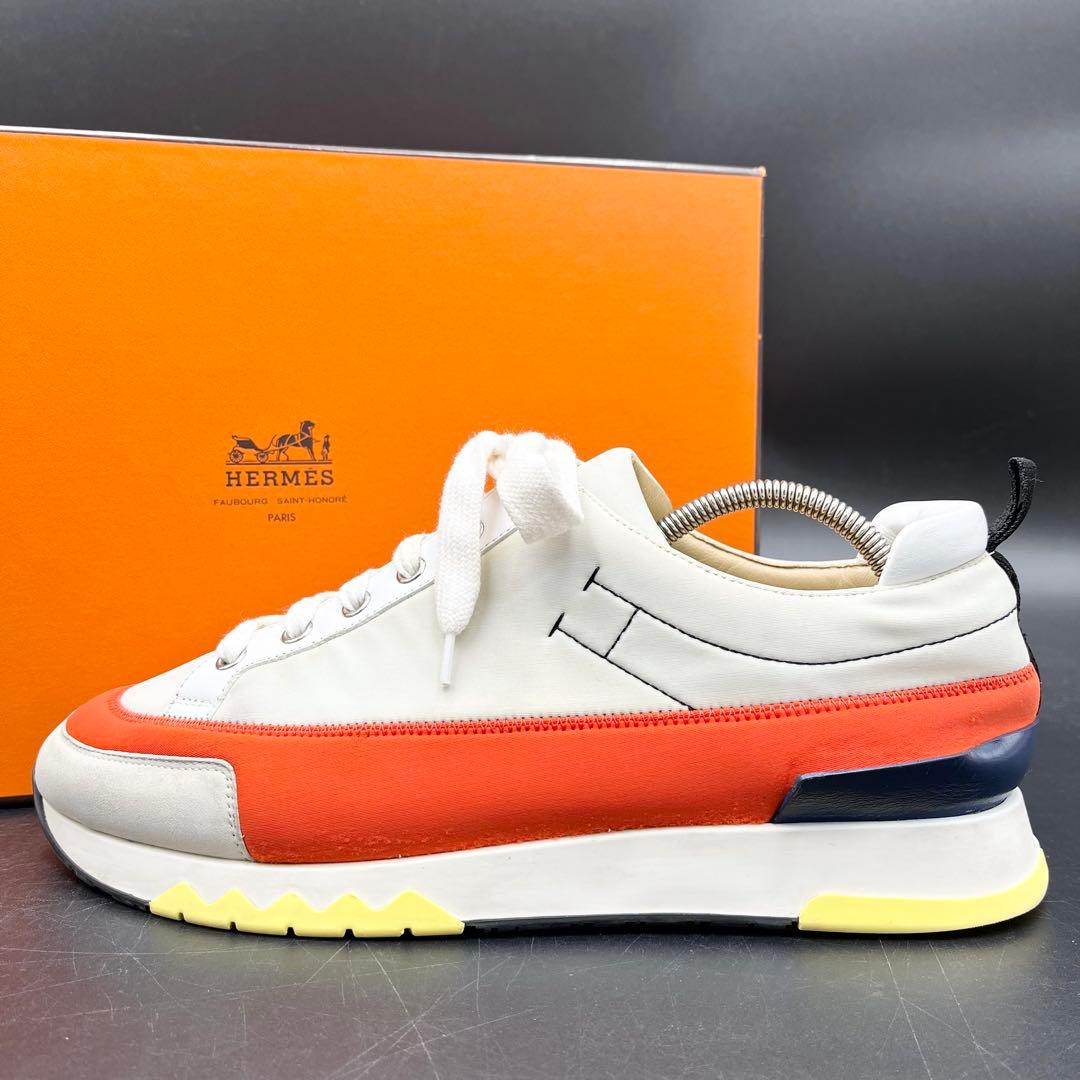美品✨ エルメス ラピッド Hロゴ メンズ スニーカー