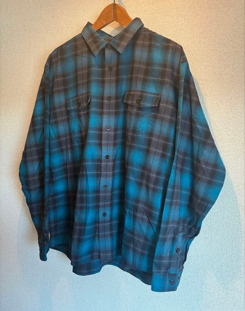 patagonia オンブレシャツ L ブルーxグレー パタゴニア