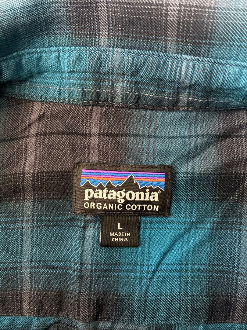 patagonia オンブレシャツ L ブルーxグレー パタゴニア