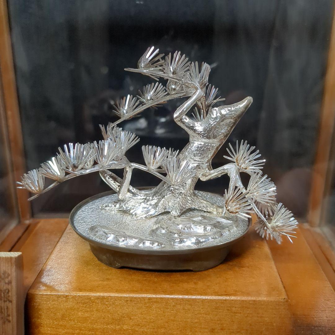 【純銀製】盆栽 松　光則作　金工作家　名工大淵武則