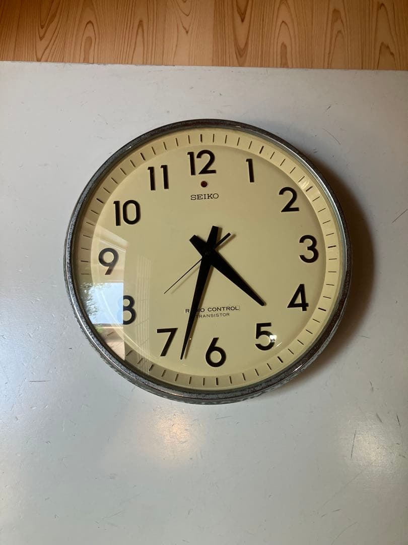 昭和レトロ SEIKO セイコー 大型 壁掛け　工場　レトロ　ラジオコントロール