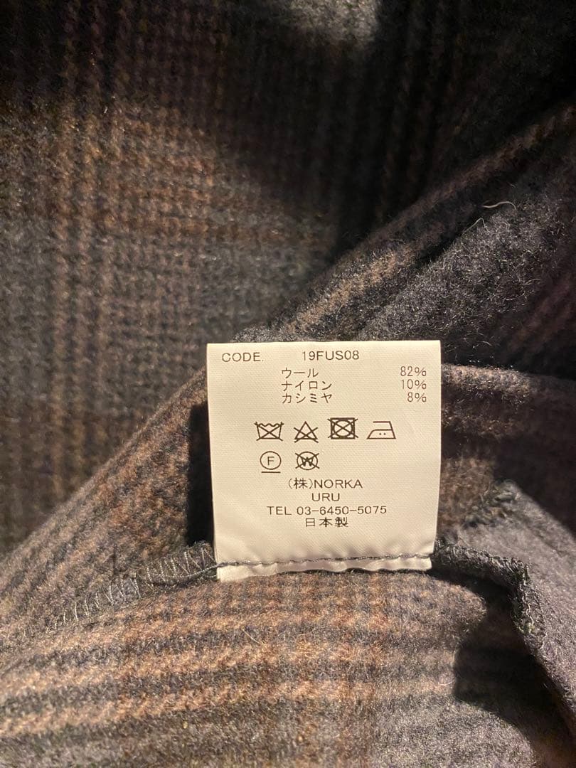 トップス URU WOOL CHECK OVER SHIRTS