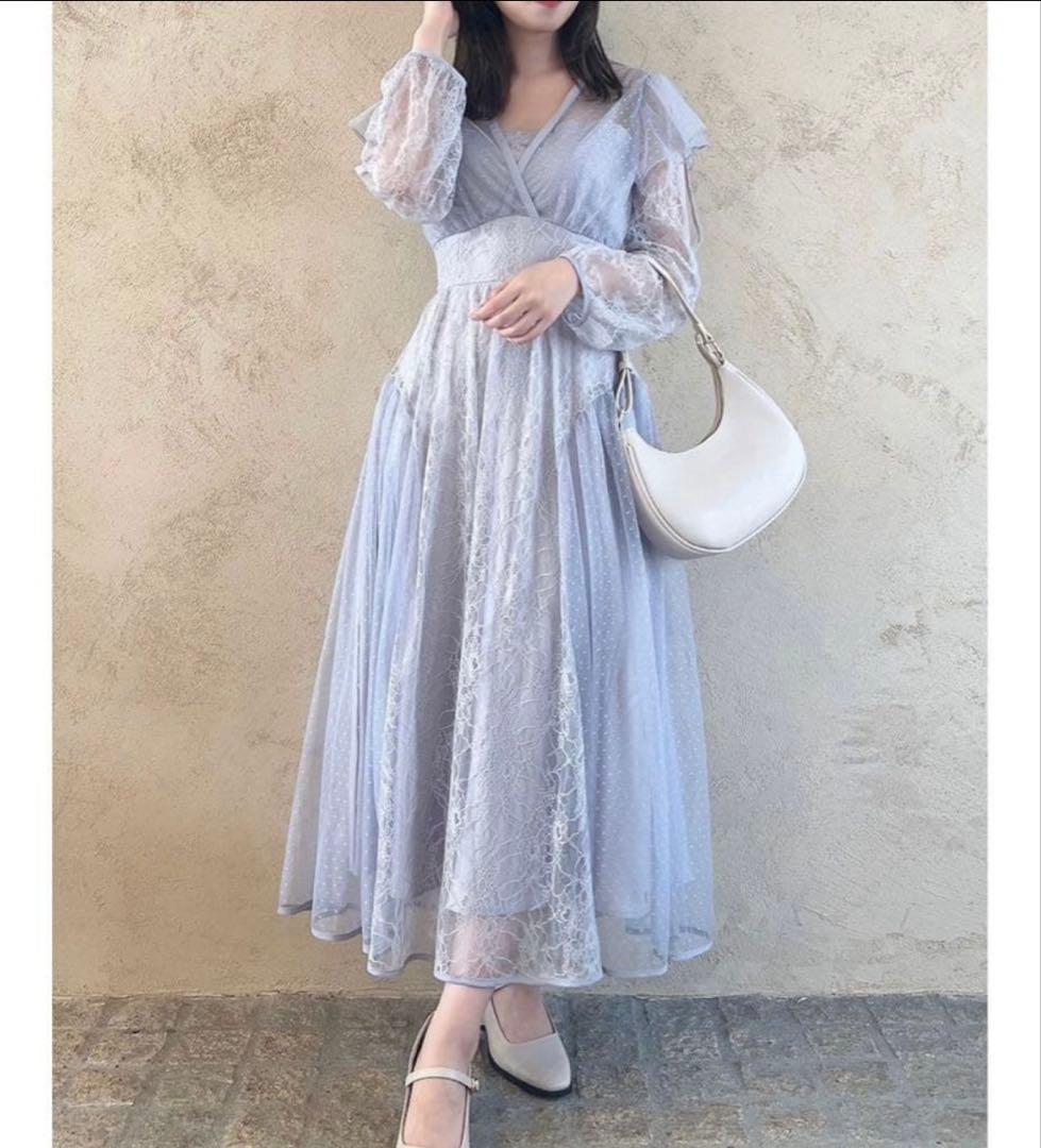 dazzlin オケージョンドレス　水色　斉藤渚さん着用