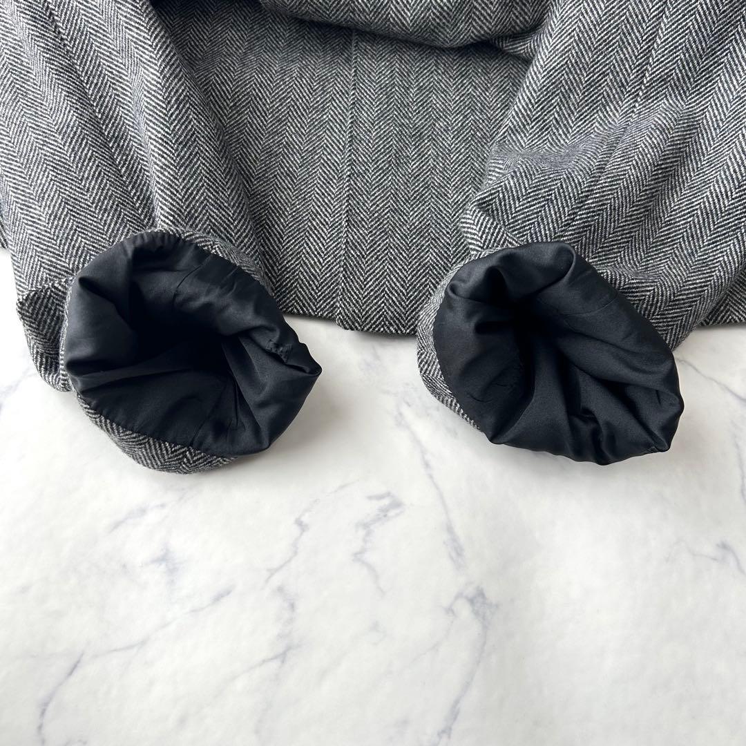美品✨　 カシミヤ混✨　ジバンシー　ステンカラーコート　ヘリンボーン　ロゴボタン
