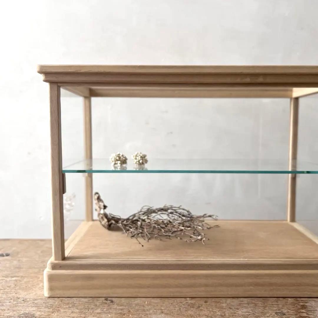 アンティーク木製ガラスショーケース