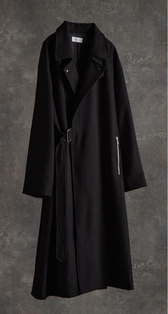 ADRER カチオンメランジスタンドカラータイロッケンロングコート1000枚限定