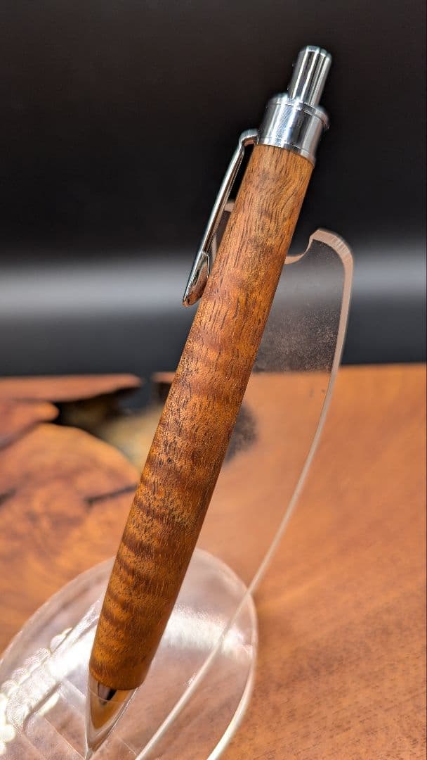 633極上　ハワイアンカーリーコア　木軸シャーペン　ボールペン