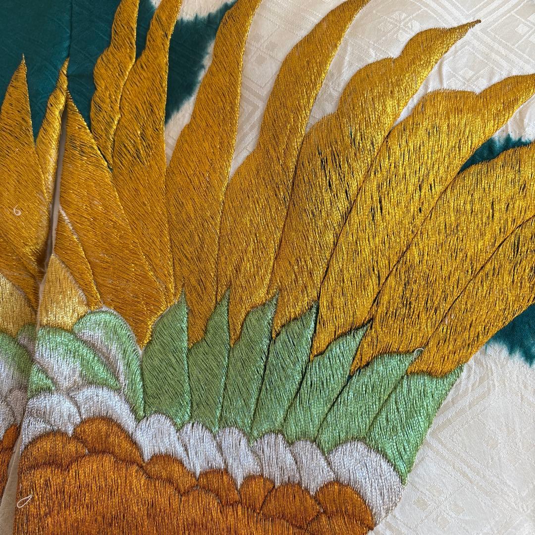 No.10 正絹　総刺繍 男の子お祝い着　長襦袢 七五三　のしめ