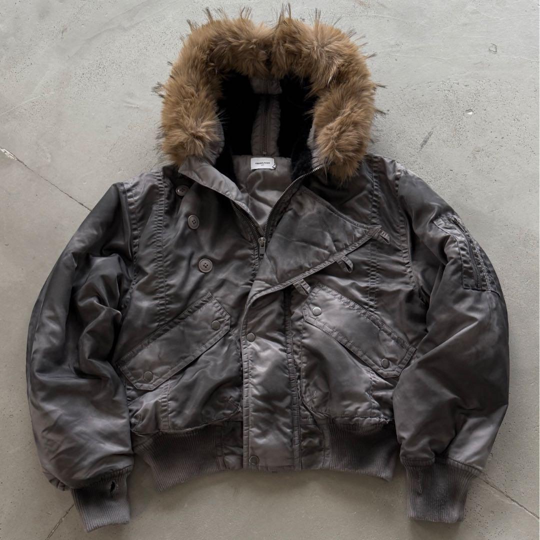 ANDER HUNK Faded N2B Flight Jacket グレー