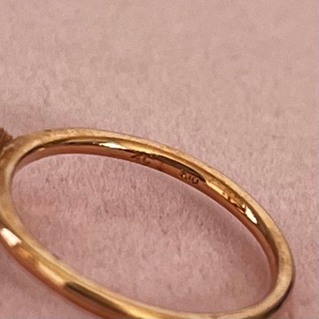 美品 4°C ヨンドシー K10PG ディズニー ミニー リング