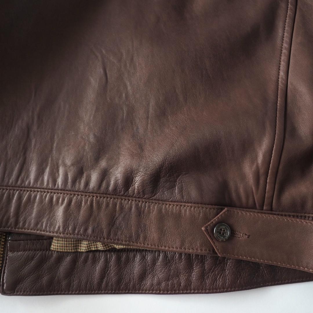 ラルフローレン　レザージャケット　本革　ビッグサイズ　ブラウン　美品