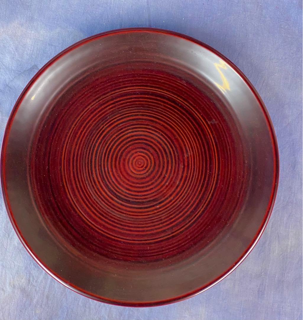 輪島塗 大皿（盛器） 千弾き溜塗り