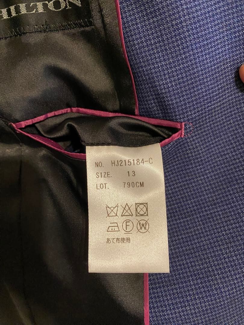 洋服の青山 HILTON 極美品イタリア高級スーツXL 13号 入学式 入園式