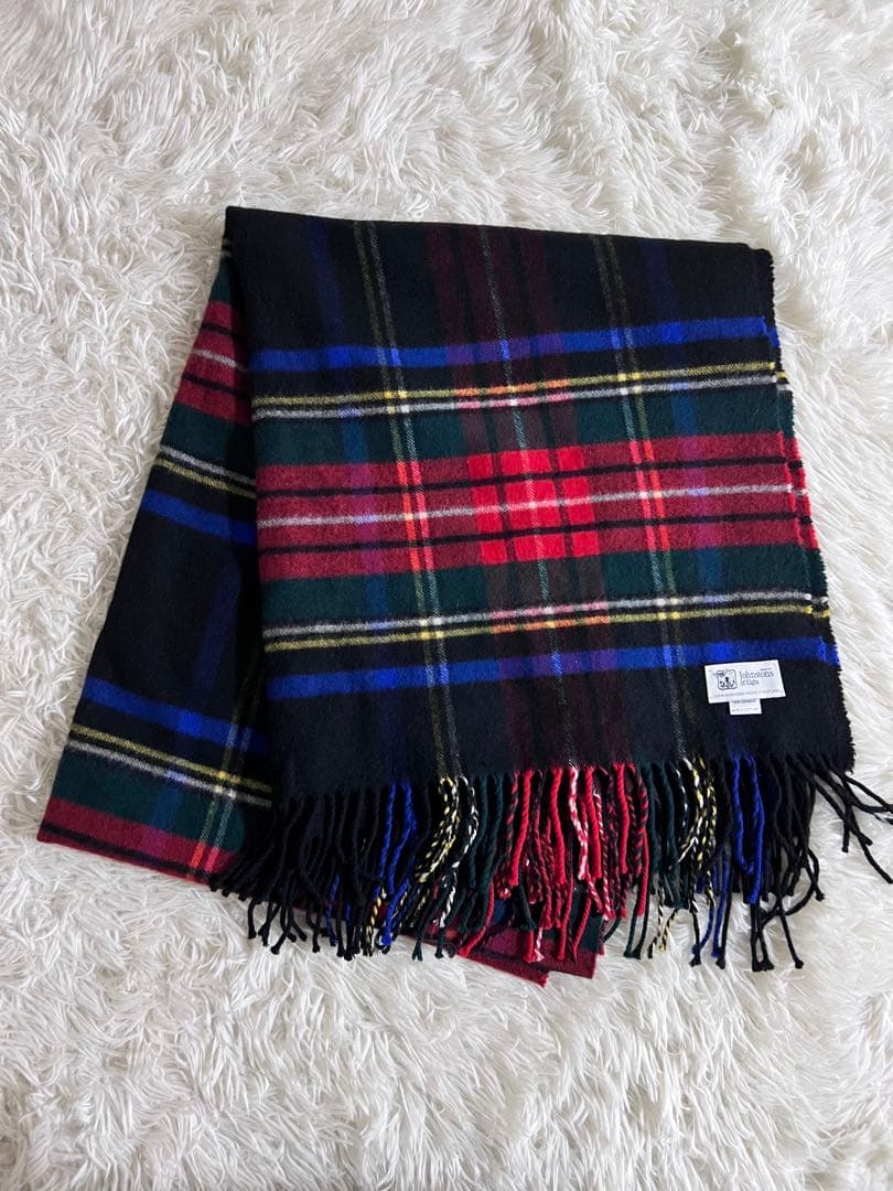 美品 Johnstons ジョンストンズ カシミヤ100% 大判ストール