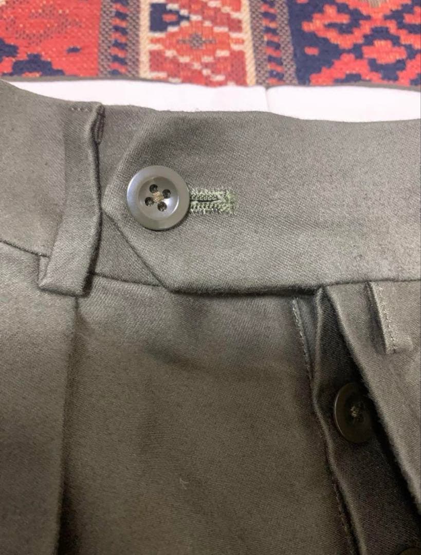 ニートNEAT NOMAD モールスキン 2タックパンツ テーパード オリーブ