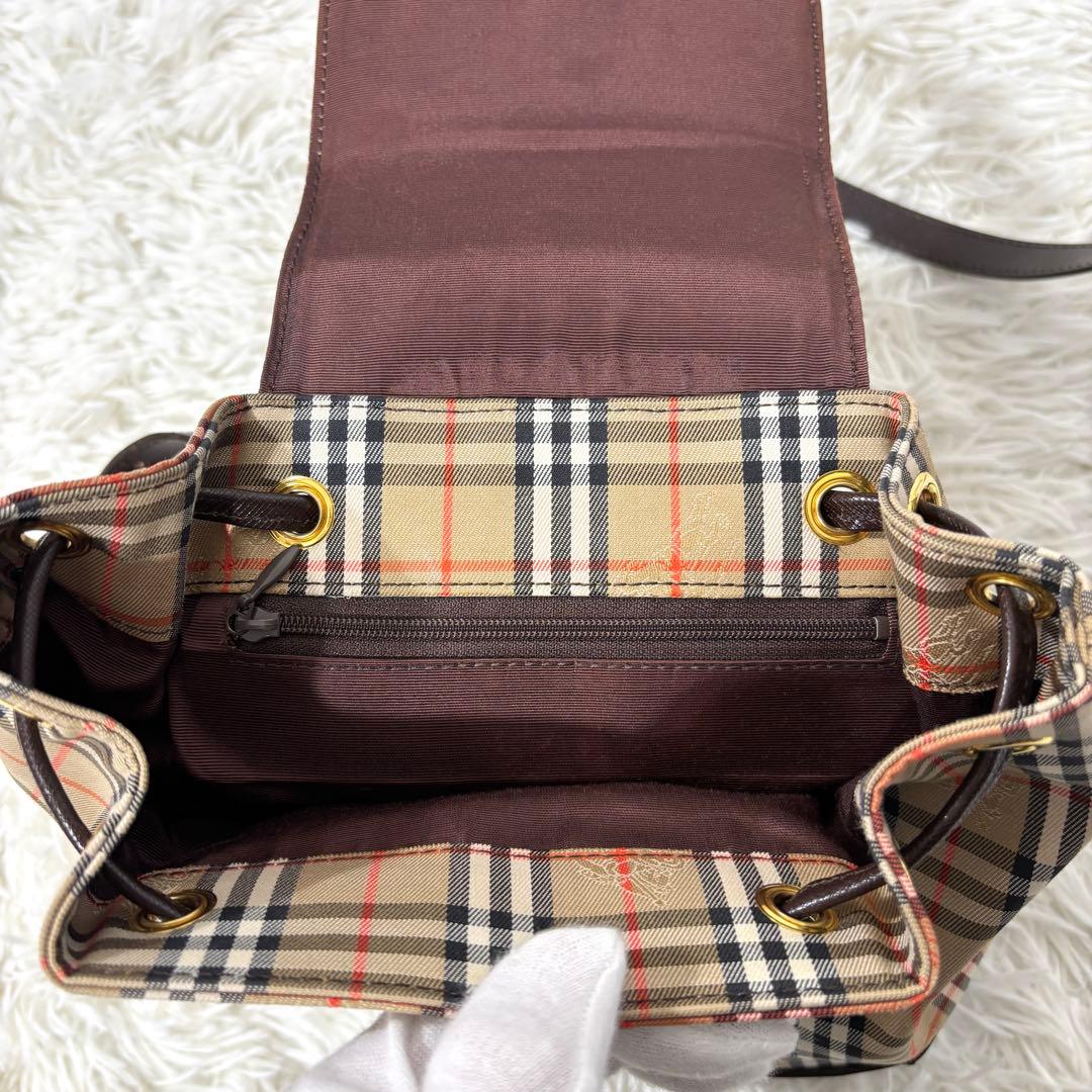 【美品】 バーバリー リュック ノバチェック ゴールド 金具 シャドウホース