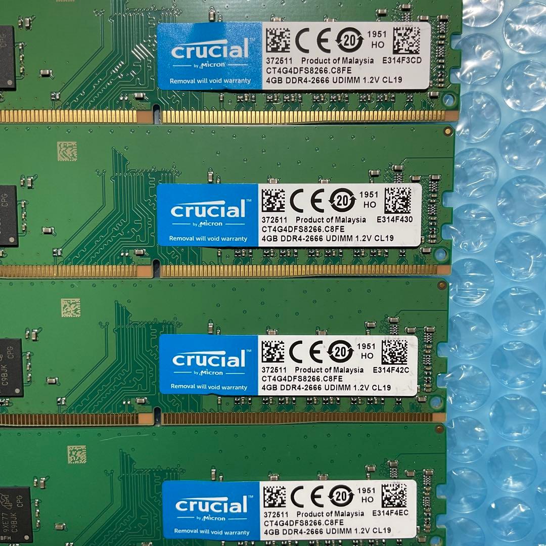 DDR4-2666 16GB=4GB×4 CT4G4DFS8266.C8FE ②