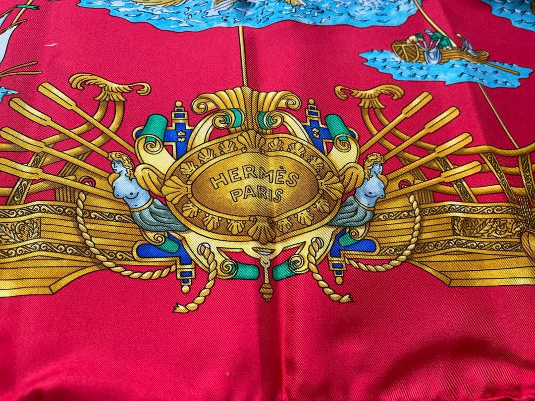 エルメス スカーフ 赤 HERMES