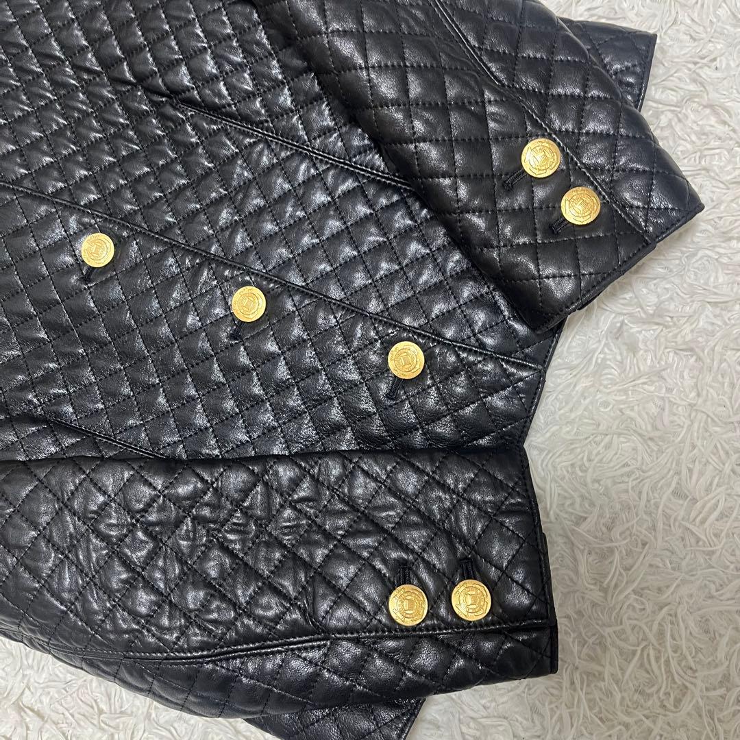 美品✨INGEBORG インゲボルグ 羊革 キルティング ジャケット 金ボタン