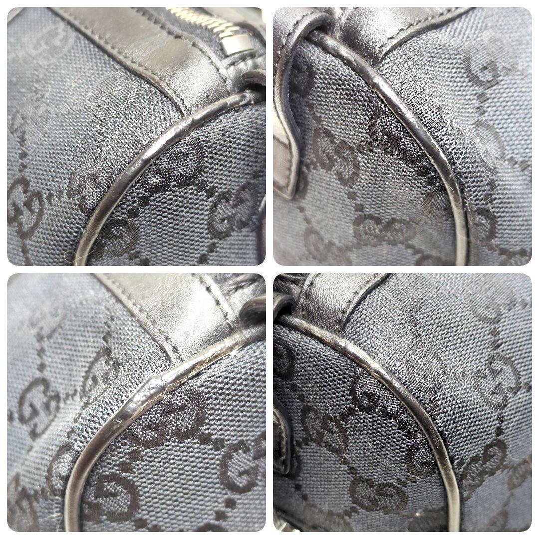 良品✨グッチ ミニボストン ブラック GGキャンバス レザー 000 0851