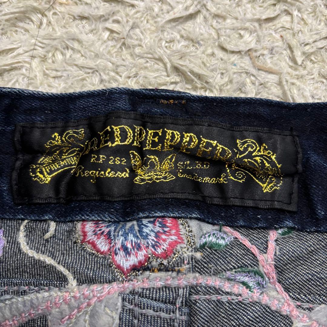 希少　レッドペッパー　エドハーディー　デニム　25 刺繍　Y2K スカル　ハート