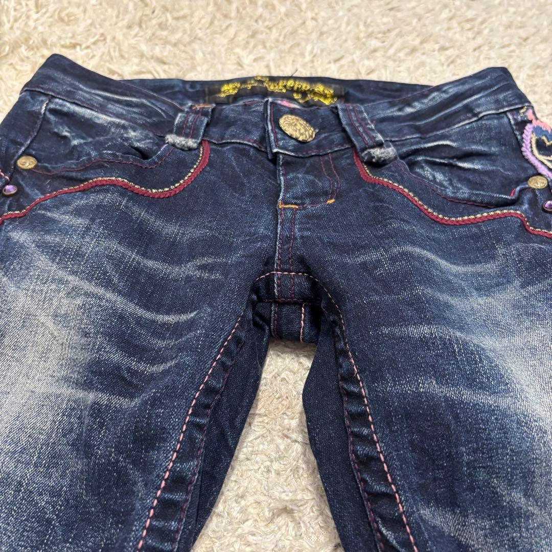 希少　レッドペッパー　エドハーディー　デニム　25 刺繍　Y2K スカル　ハート